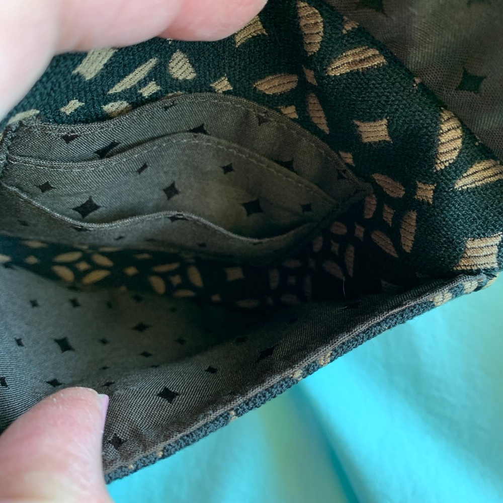 Fossil Crossbody Leather And Canvas Bag - image 3